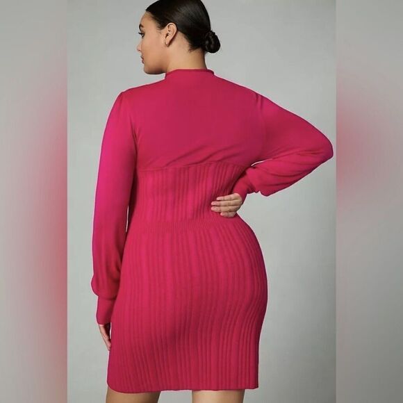 NEW Anthropologie Turtleneck Sweater Dress Size XL - Picture 3 of 11